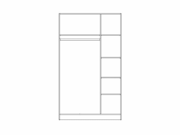 Vitorog Dulap din pal, cu 3 usi, 3K Stejar Artisan, l105xA52xH175 cm