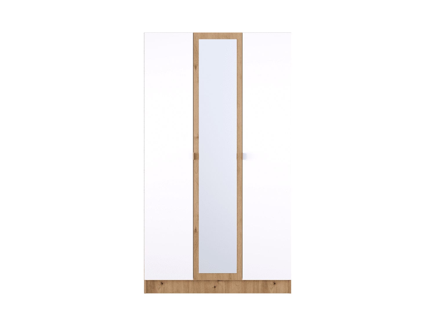 Vitorog Dulap din pal, cu 3 usi, Amos 3KO Stejar Artisan / Alb, l110xA52xH195 cm