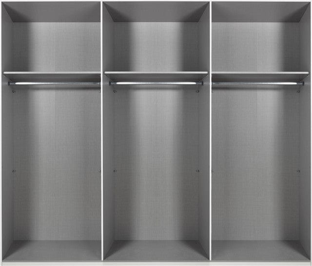 Dulap din pal cu 3 usi glisante, Barcelona Grafit / Negru, l270xA65xH208 cm (2)