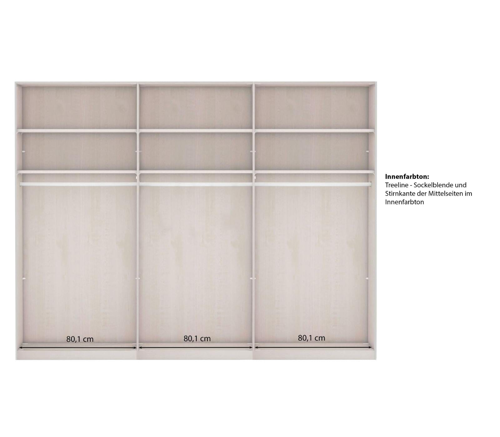 Dulap din pal cu 3 usi glisante, Marlow Alb, l246,3xA67xH217 cm (6)