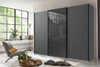 Wimex Dulap din pal, cu 3 usi glisante si oglinda, Norderstedt Grafit / Gri, l270xA64xH208 cm