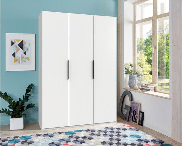 Wimex Dulap din pal, cu 3 usi, Level36 Black A Alb, l150xA58xH216 cm