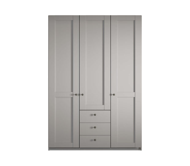 Dulap din pal, cu 3 usi si 3 sertare, Marlow Gri, l148,4xA58xH216 cm (1)