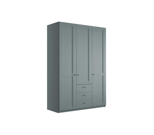 Dulap din pal, cu 3 usi si 3 sertare, Marlow Verde, l148,4xA58xH216 cm