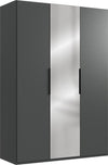 Wimex Dulap din pal, cu 3 usi si oglinda, Level36 Black A Grafit, l150xA58xH216 cm