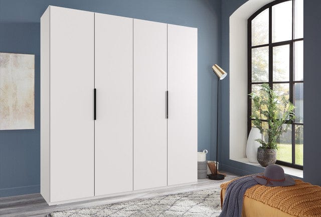 Wimex Dulap din pal, cu 4 usi, Level36 Black A Alb, l200xA58xH216 cm