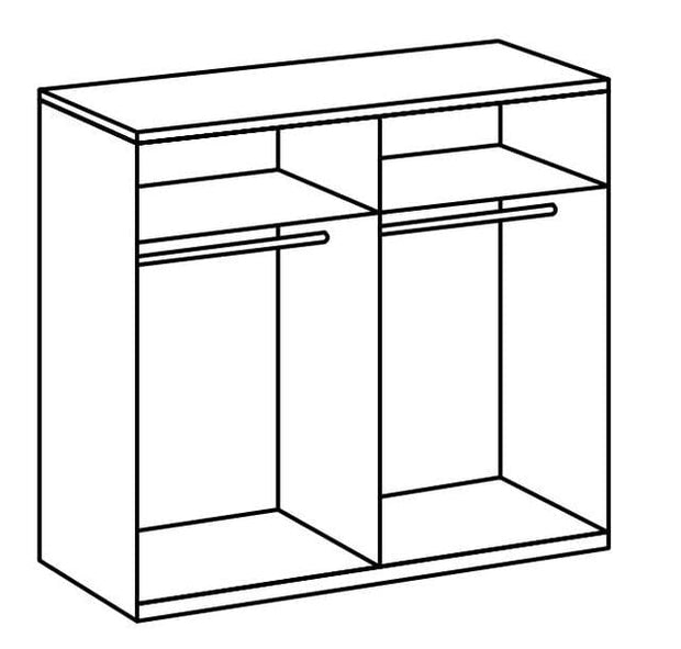 Wimex Dulap din pal, cu 4 usi, Level36 Black A Alb, l200xA58xH216 cm