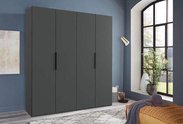 Wimex Dulap din pal, cu 4 usi, Level36 Black A Grafit, l200xA58xH216 cm