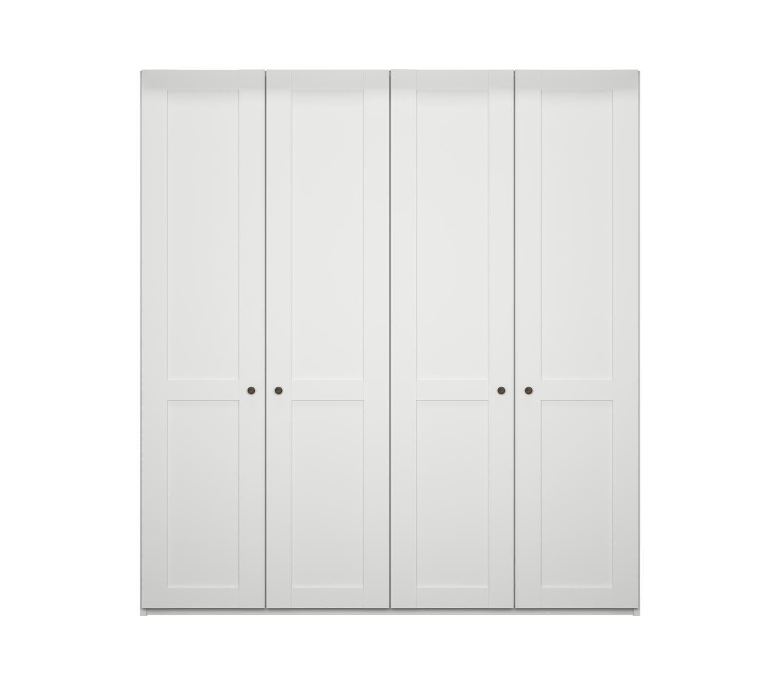 Dulap din pal cu 4 usi, Marlow Alb, l197,3xA58xH216 cm (2)