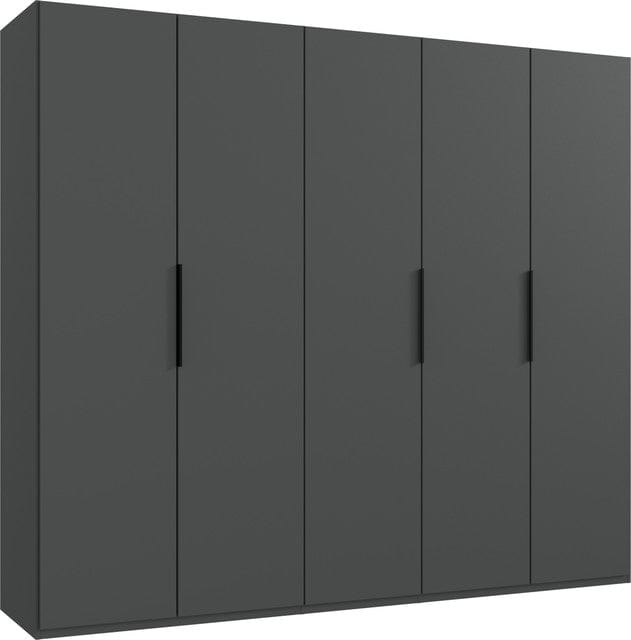 Wimex Dulap din pal, cu 5 usi, Level36 Black A Grafit, l250xA58xH216 cm