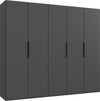 Wimex Dulap din pal, cu 5 usi, Level36 Black A Grafit, l250xA58xH216 cm