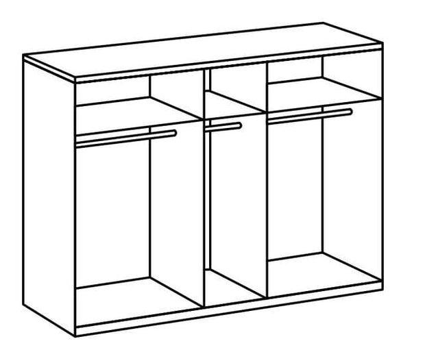 Wimex Dulap din pal, cu 5 usi, Level36 Black A Grafit, l250xA58xH216 cm