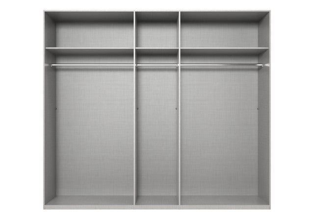 Wimex Dulap din pal, cu 5 usi si oglinda, Level36 Black A Alb, l250xA58xH216 cm