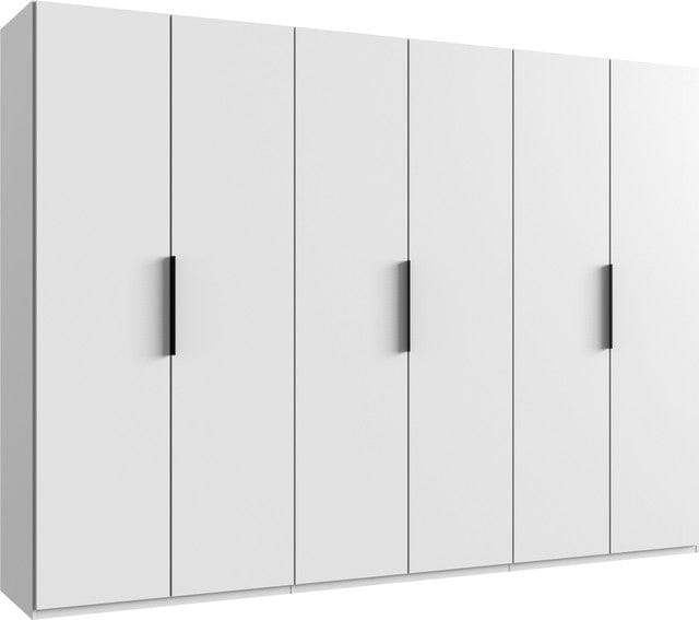 Wimex Dulap din pal, cu 6 usi, Level36 Black A Alb, l300xA58xH216 cm