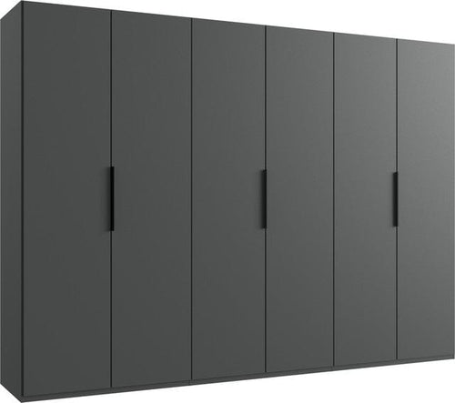Wimex Dulap din pal, cu 6 usi, Level36 Black A Grafit, l300xA58xH216 cm
