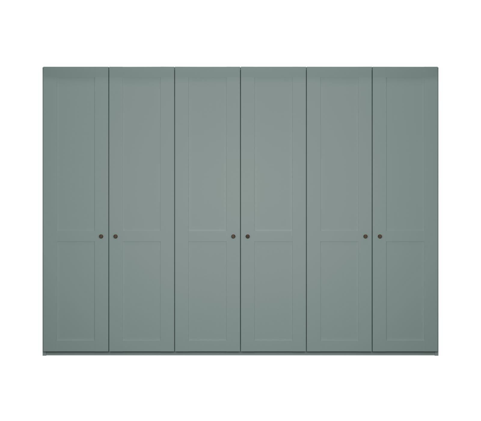 Dulap din pal cu 6 usi, Marlow Verde, l295,2xA58xH216 cm (2)