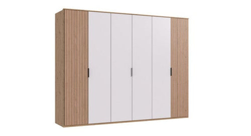 Wimex Dulap din pal, cu 6 usi, Tunis Stejar Artisan / Alb, l270xA58xH210 cm