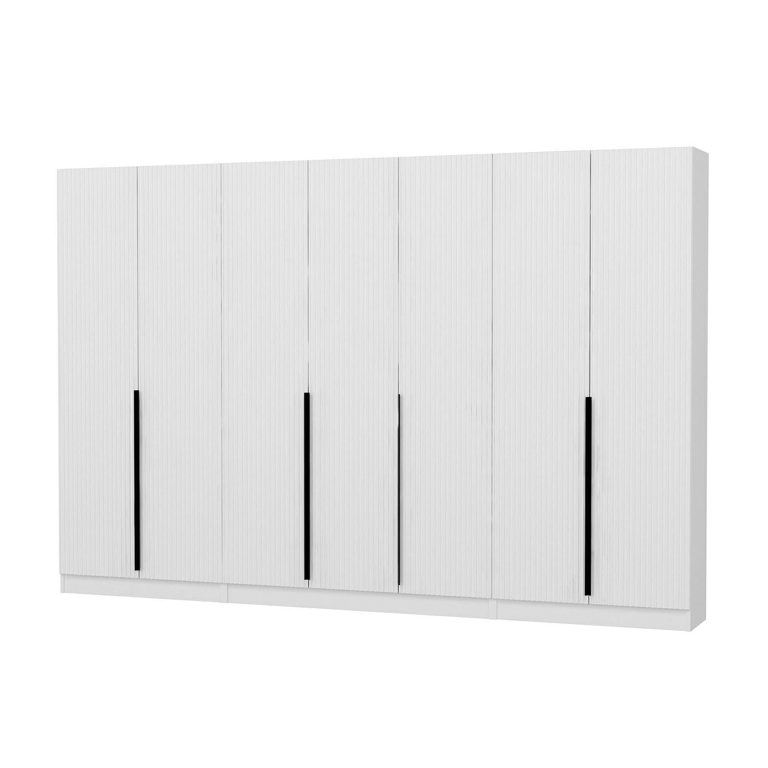 Asir Dulap din pal, cu 7 usi, Noah 8259 Alb, l315xA35xH210 cm