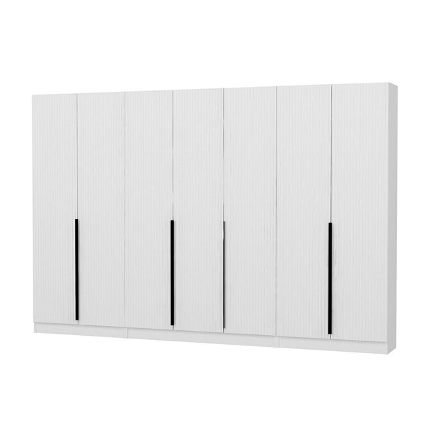 Asir Dulap din pal, cu 7 usi, Noah 8259 Alb, l315xA35xH210 cm