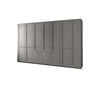 Dulap din pal, cu 7 usi si 6 sertare, Marlow Gri, l344,2xA58xH216 cm