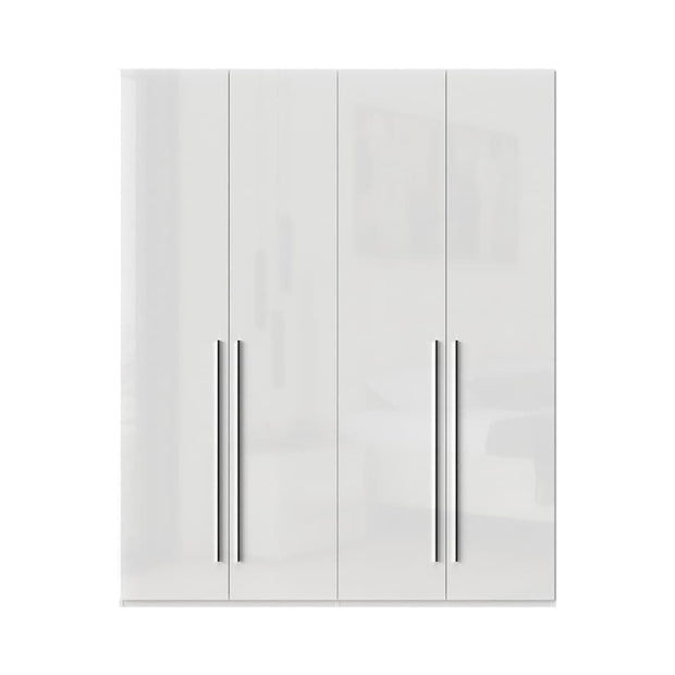 Jela Dulap din pal si MDF, cu 4 usi, Piano P4/PN Alb, l182xA56xH224 cm