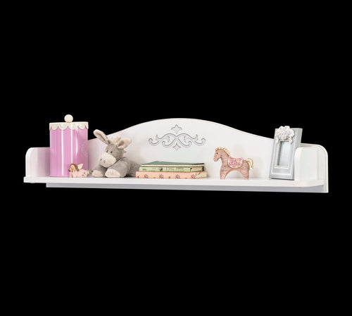 BFSummer Etajera din pal, pentru bebe Selena Baby Alb, l88xA17xH20 cm