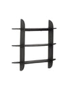 Etajera suspendata din lemn de mango, Westwood 3S Negru, l100xA23xH100 cm