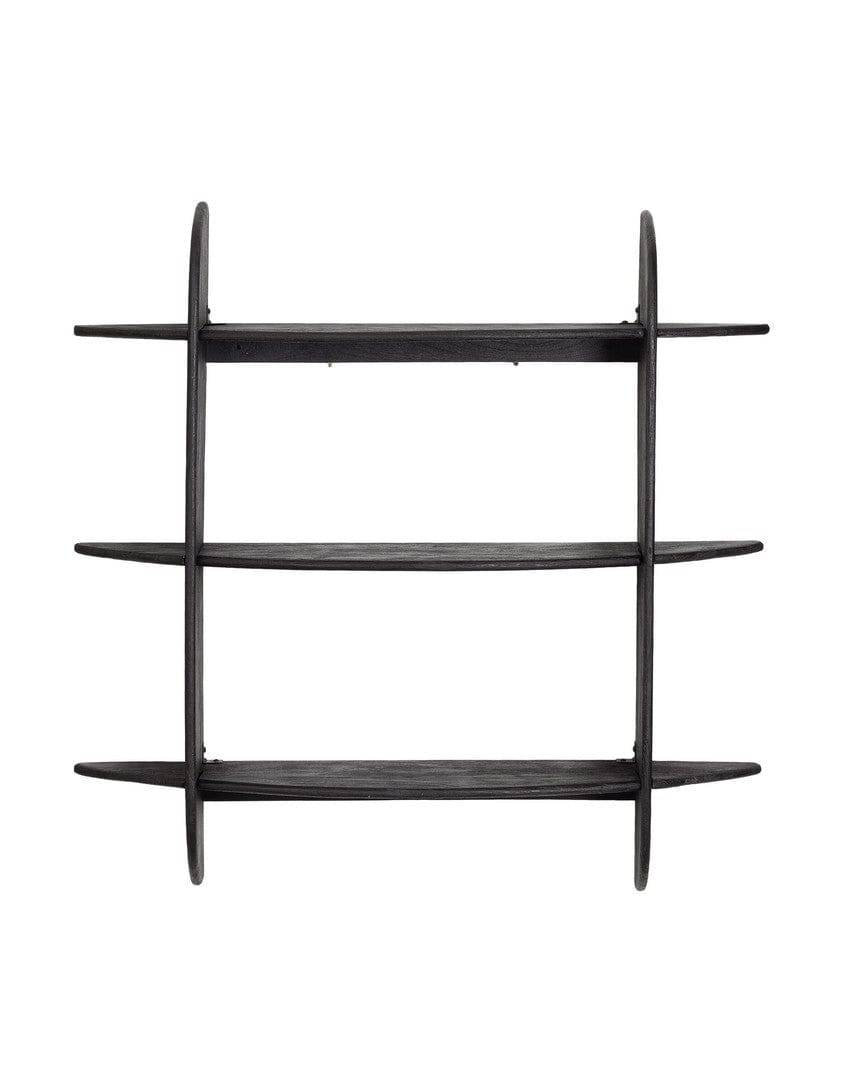 Etajera suspendata din lemn de mango, Westwood 3S Negru, l100xA23xH100 cm (1)