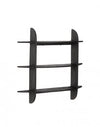 Etajera suspendata din lemn de mango, Westwood 3S Negru, l100xA23xH100 cm (3)