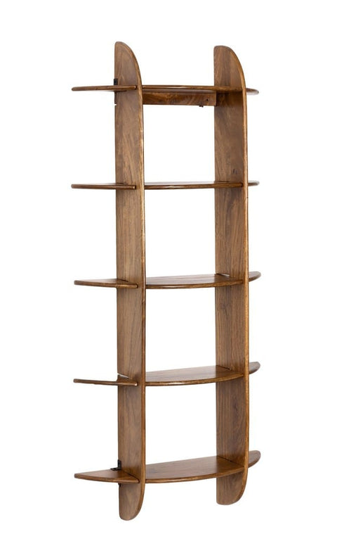 Etajera suspendata din lemn de mango, Westwood 5S Natural, l70xA22xH160 cm