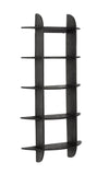Etajera suspendata din lemn de mango, Westwood 5S Negru, l70xA22xH160 cm