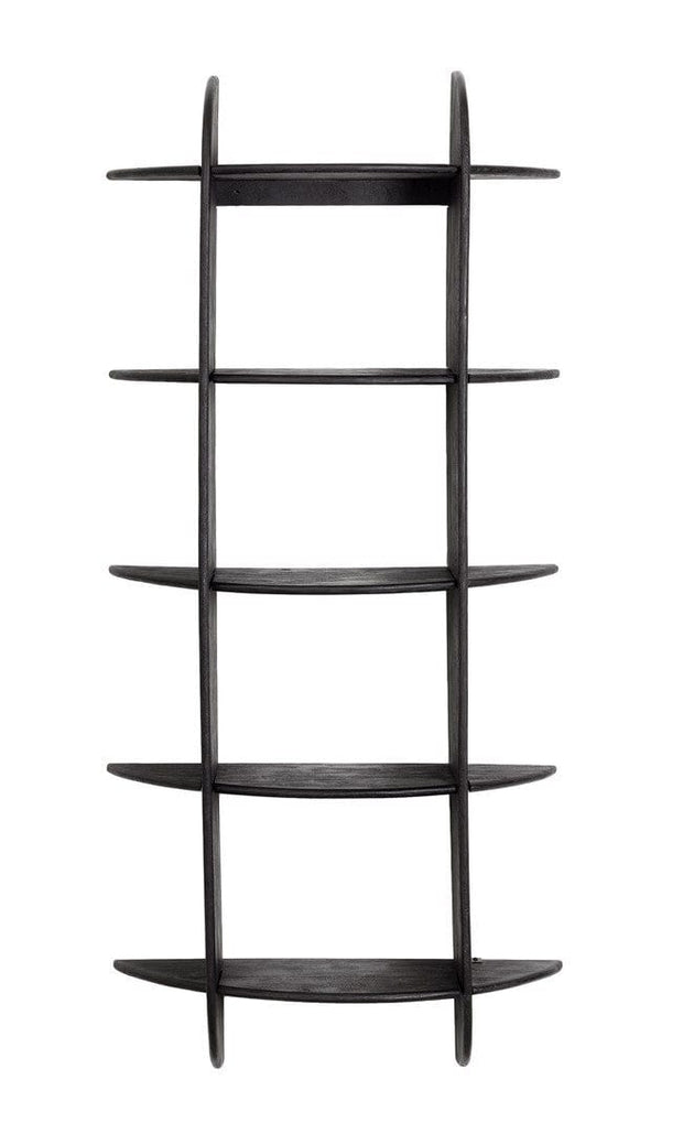 Etajera suspendata din lemn de mango, Westwood 5S Negru, l70xA22xH160 cm (1)