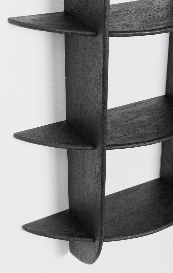 Etajera suspendata din lemn de mango, Westwood 5S Negru, l70xA22xH160 cm (2)