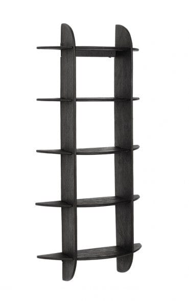 Etajera suspendata din lemn de mango, Westwood 5S Negru, l70xA22xH160 cm (3)