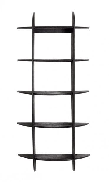 Etajera suspendata din lemn de mango, Westwood 5S Negru, l70xA22xH160 cm (4)