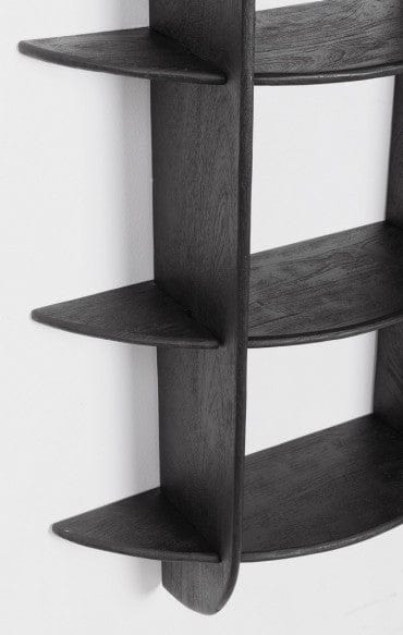 Etajera suspendata din lemn de mango, Westwood 5S Negru, l70xA22xH160 cm (5)