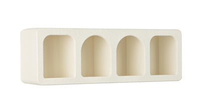 Etajera suspendata din MDF, Creamy Alb, l60xA15xH20 cm