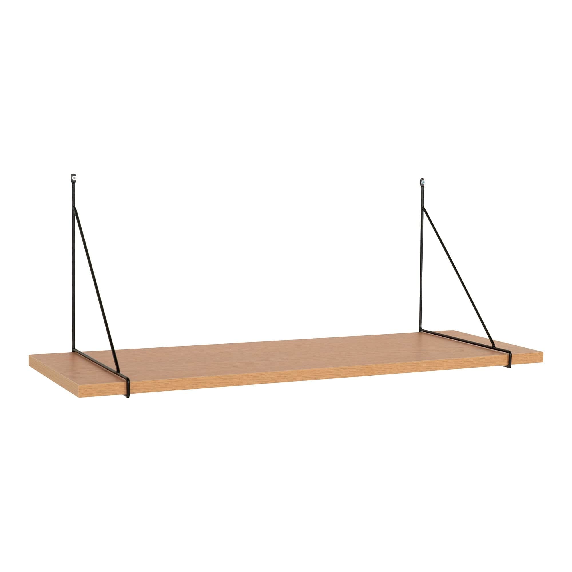 House Nordic Etajera suspendata din MDF si metal, Chiba Natural / Negru, l80xA29xH31 cm