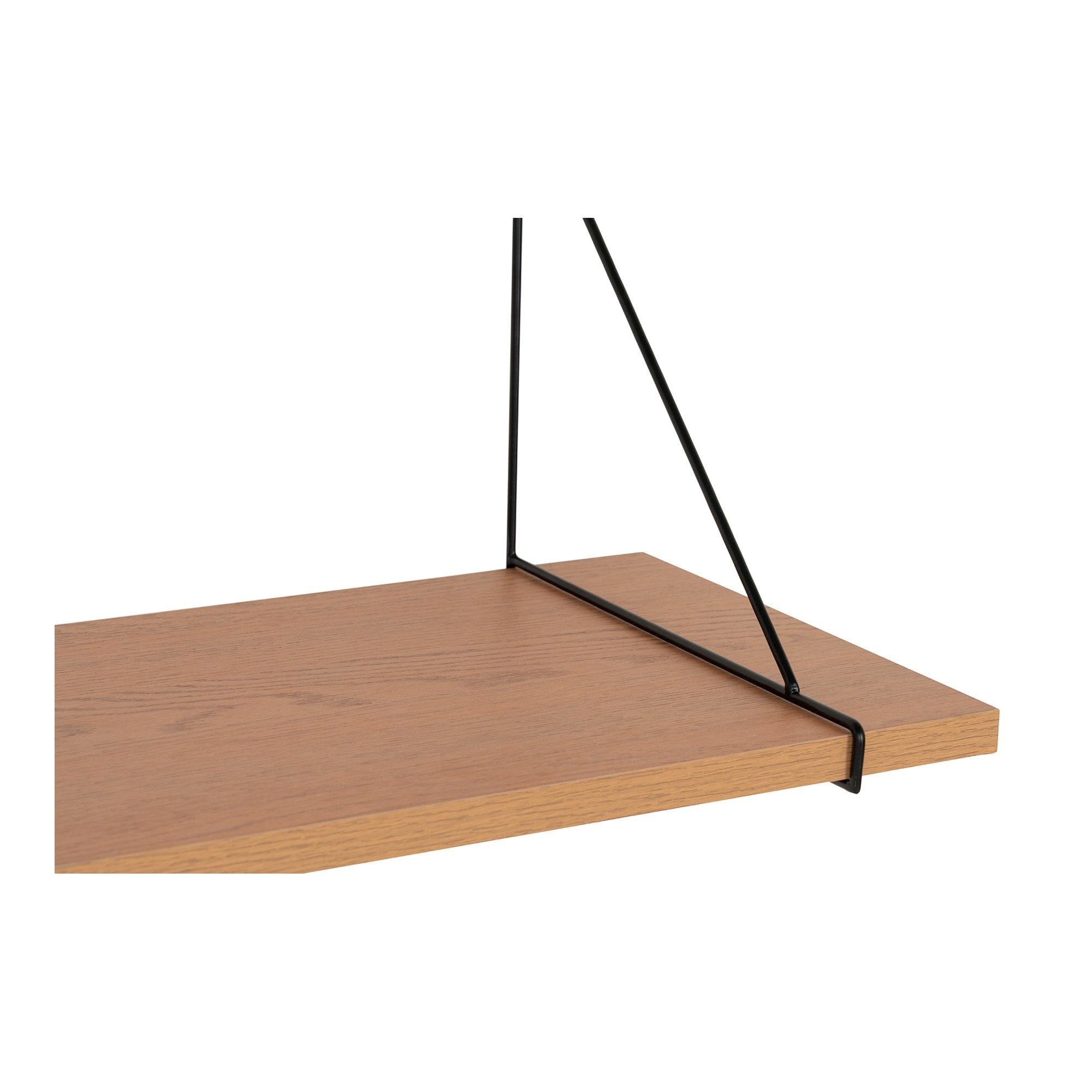 House Nordic Etajera suspendata din MDF si metal, Chiba Natural / Negru, l80xA29xH31 cm