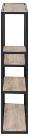 Actona Etajera suspendata din MDF si metal, Seaford 3S Natural / Negru, l75xA20xH91 cm