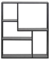 Actona Etajera suspendata din MDF si metal, Seaford 3S Negru, l75xA20xH91 cm
