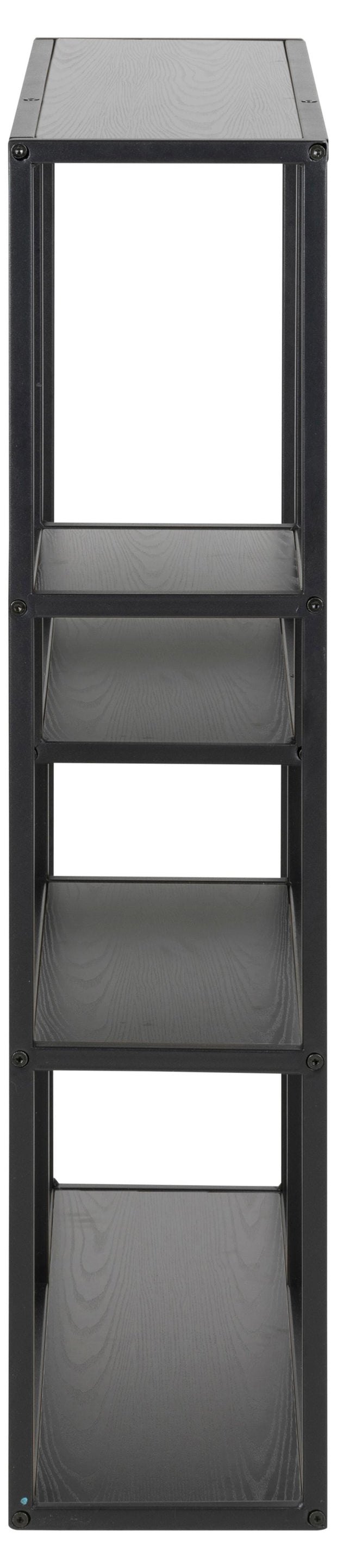 Actona Etajera suspendata din MDF si metal, Seaford 3S Negru, l75xA20xH91 cm