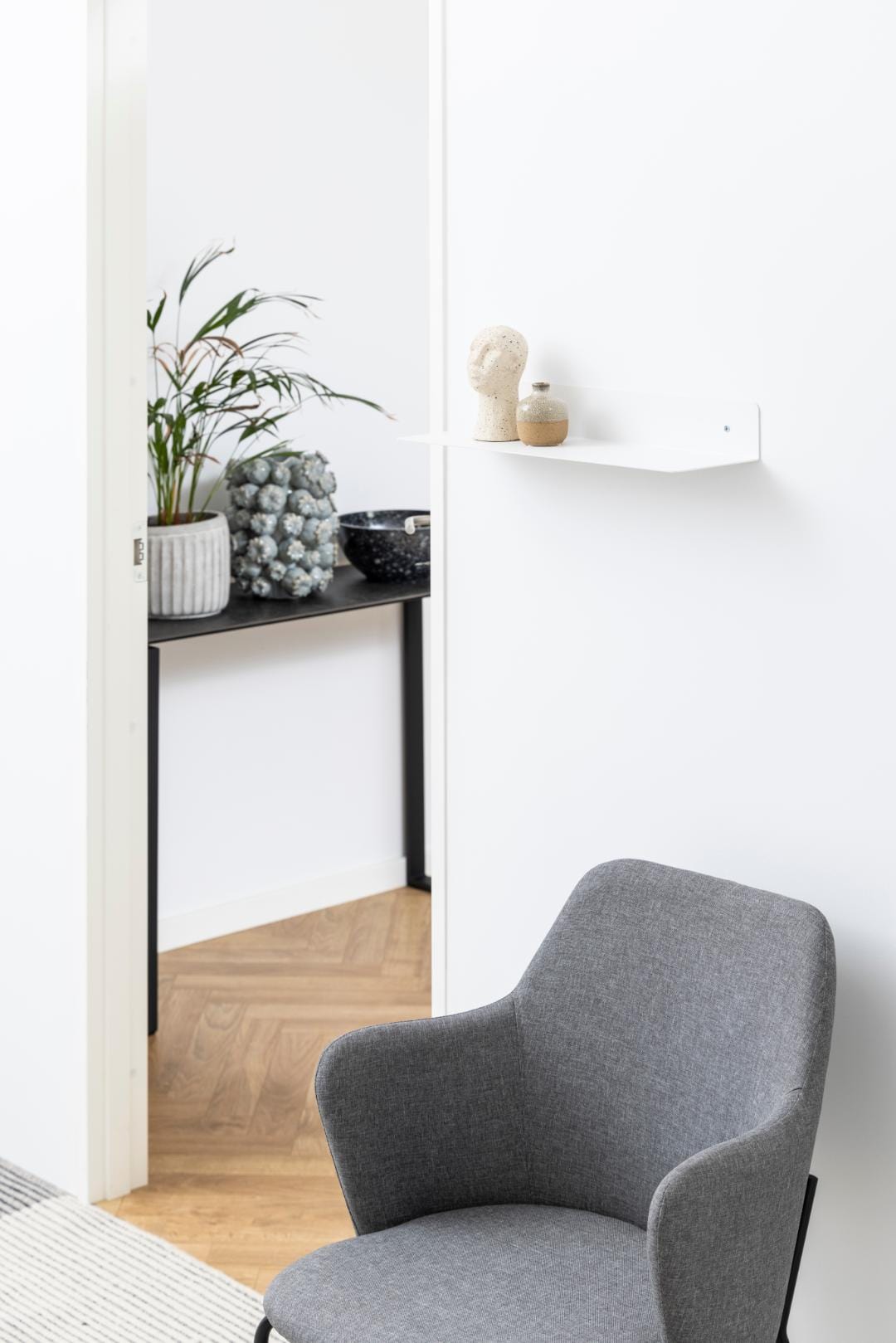 Actona Etajera suspendata din metal, Joliet Alb, l50xA15xH7 cm