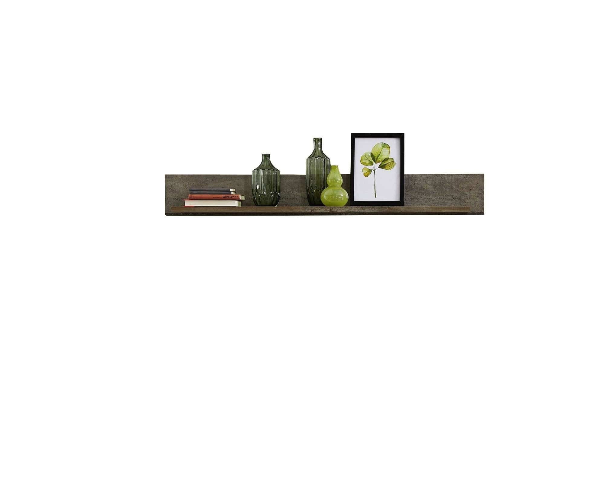 BFSummer Etajera suspendata din pal si MDF Krone Small Driftwood, l140xA22xH18 cm