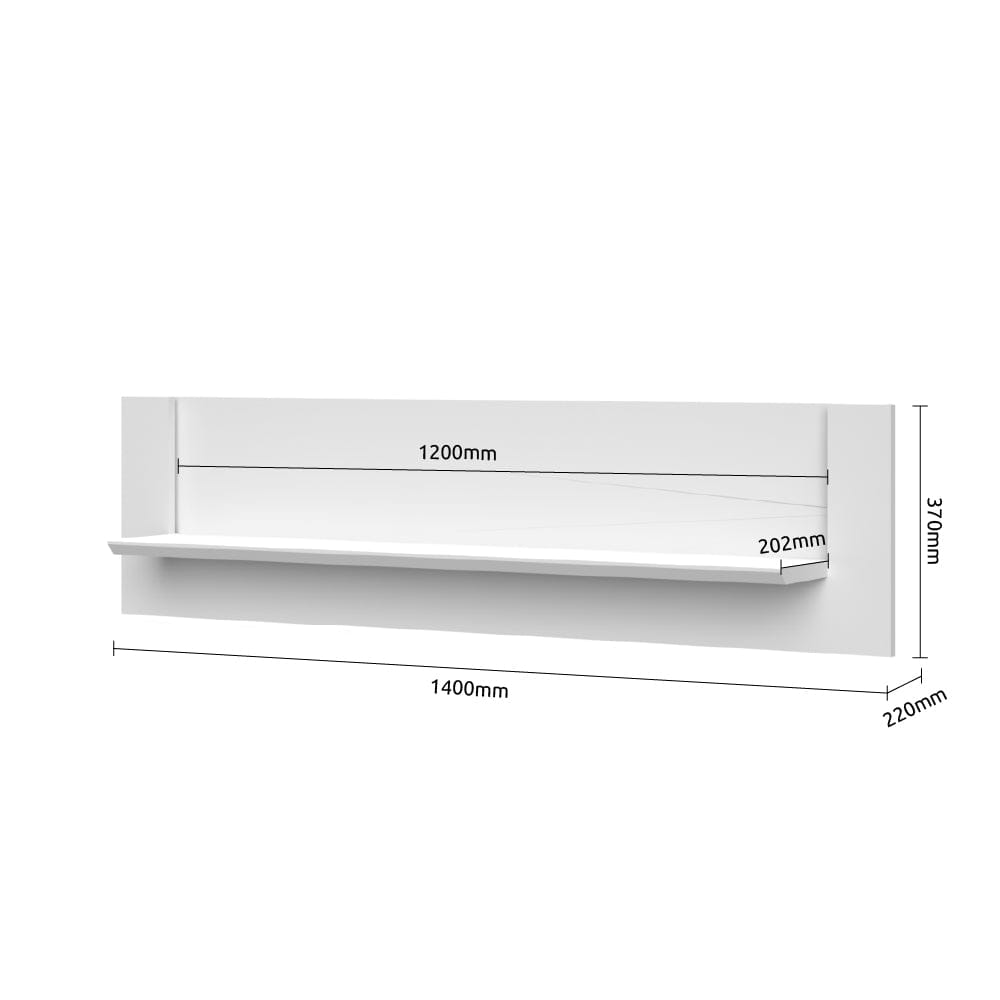 Etajera suspendata din pal si MDF, Sky Large VP140/S45 Crem / Stejar Tobacco, l140xA22xH37 cm (6)