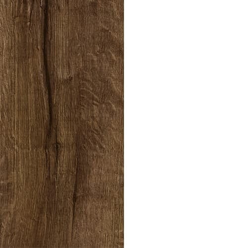 Forte Etajera suspendata din pal, Wafi Stejar / Alb, l155xA21,9xH25,6 cm