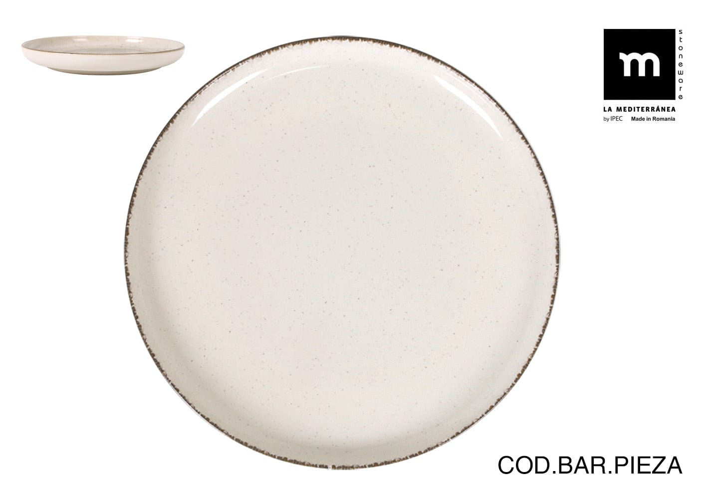 Inde Soler Hispania Farfurie din ceramica, Anllo Ivoir, Ø27xH2,8 cm