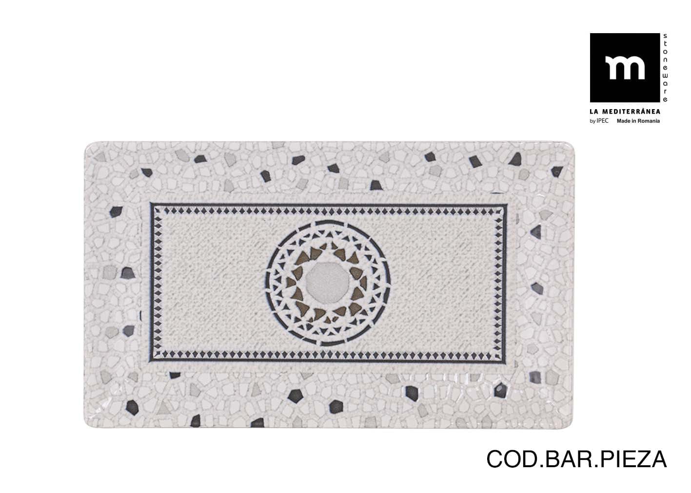 Inde Soler Hispania Farfurie din ceramica, Barroc Multicolor, L25xl15xH2 cm