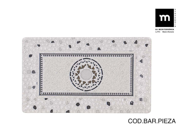 Inde Soler Hispania Farfurie din ceramica, Barroc Multicolor, L25xl15xH2 cm