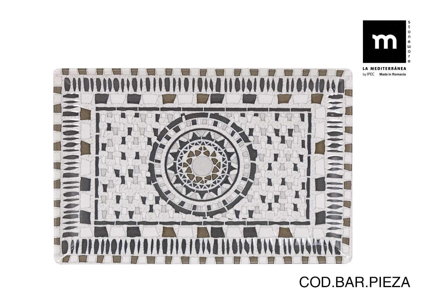 Inde Soler Hispania Farfurie din ceramica, Barroc Multicolor, L30xl20xH2,5 cm